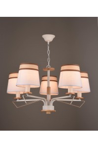 Люстра подвесная на цепи SVLIGHT пятирожковая 0950/5 белый